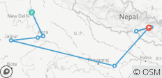  Avontuurlijke reis door India &amp; Nepal – 2 landen in 14 dagen - 15 bestemmingen 