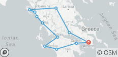  Parels van Griekenland; Semi - Privé Tour met Toegewijde Reisleider &amp; Auto - 12 bestemmingen 