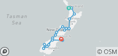  Fjords, Volcanoes &amp; Encounters - Auckland to Christchurch - 20 destinations 