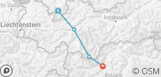  Individuelle Alpenüberquerung auf dem E5 - Die klassische Hüttentour von Oberstdorf nach Meran - 4 destinations 