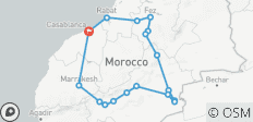 Merzouga-Wüste ab Casablanca 4 Tage - 18 Destinationen 