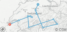  Switzerland by Rail Zurich → Geneva (2025) - 13 destinations 