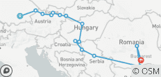  Große Donau mit München und Transsilvanien München - Bukarest - 15 Destinationen 