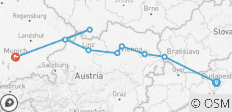  Höhepunkte der Donau: Budapest bis München - 9 Destinationen 