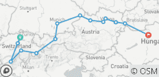  Découverte des Alpes et les incontournables du Danube - De Zurich à Budapest (2025) - 14 destinations 