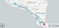  Real Guatemala to Costa Rica (including Santa Ana) - 10 destinations 