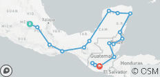  Central America Encompassed (36 destinations) - 18 destinations 