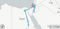  Égypte, Jordanie, Israël et Territoires palestiniens (16 destinations) - 16 destinations 