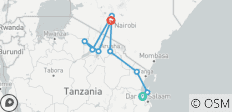  Stone Town to Nairobi (from Bagamoyo to Nairobi) - 9 destinations 