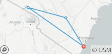  Safari de 3 jours à Amboseli et Tsavo East au départ de Diani - 4 destinations 