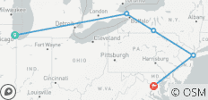  Chicago, Niagara &amp; New York – eindpunt Washington - 5 bestemmingen 