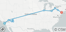  From the West with Chicago and NY - 14 destinations 