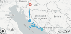  Croatie et ses îles - Croisière en petit bateau sur la côte adriatique (de Dubrovnik à Zagreb) (2025) - 17 destinations 