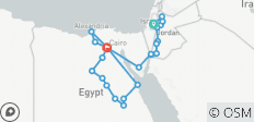  Jerusalem, Jordanien und Ägypten auf dem Landweg (einschließlich Totes Meer) - 25 Destinationen 