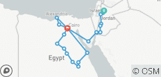  Heel Jordanië&amp;Egypte over land (23 bestemmingen) - 23 bestemmingen 