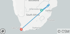  7-tägige Krüger-Wildbeobachtungsfahrt, Panorama und Kapstadt-Erlebnis - 7 Destinationen 
