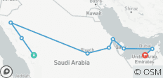  Les classiques de l\'Arabie et les joyaux du golfe Persique se terminent à Abu Dhabi (9 destinations) - 9 destinations 