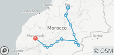  Mejor circuito por Marruecos de Fez a Marrakech - Circuito por el desierto 5 días - 18 destinos 