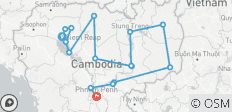  Ontdek Cambodja 17 daagse privérondreis met gids langs erfgoed, hooglanden en wilde dieren - 17 bestemmingen 