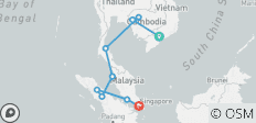  Von Ho Chi Minh City nach Singapur 44 Tage - 9 Destinationen 