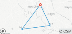  Circuit de 5 jours dans le Triangle d\'Or - Taj Mahal coucher/lever du soleil - 4 destinations 