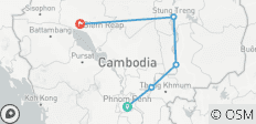  Excursion en moto dans le nord-est de Phnom Penh à Kampong Cham, Kratie, Mondulkiri, Ratanakiri, Stung Treng et Ta Seng - 5 destinations 