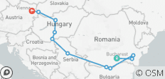  1.200 Meilen entlang der Donau (Bukarest - Wien) - 11 Destinationen 