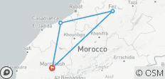  Maroc - 3 arrêts en train - 4 destinations 