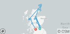  Routes de campagne d\'Écosse (groupe classique, 9 jours) - 16 destinations 