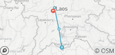  Laos von Vientiane nach Vang Vieng und Luang Prabang 7 Tage - 4 Destinationen 