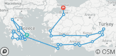  Grèce complète et circuit turc (30 destinations) - 30 destinations 