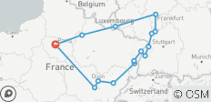  Burgundy, Alsace and Black Forest End Paris - 16 destinations 