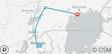  Circuito de 11 días a las selvas de Ruanda y Uganda 2 - 6 destinos 