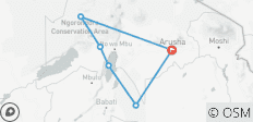  Depuis Arusha 3 jours : Ultimate 3 Day Safari in Tanzania, Tarangire, Lake Manyara, 8th World Wonder (en anglais) - 6 destinations 