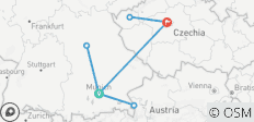  8 dagen München, Neurenberg, Salzburg&amp;Praag met de trein - 8 bestemmingen 