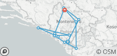  Best of Montenegro - Aventure multiactivité autoguidée comprenant la randonnée, le cyclisme, le rafting, le kayak - 15 destinations 