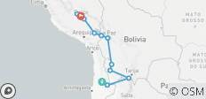  14 Days South American Wonders: Chile, Bolivia &amp; Peru - 13 destinations 