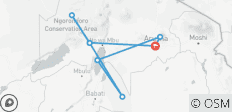  Au départ d\'Arusha : 7 jours de safari classique Circuit central du Nord - 8 destinations 