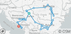  Balkans Encompassed - 22 days - 30 destinations 
