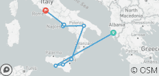  Zuid –Italië &amp; Sicilië met Taormina, Matera&amp;de Amalfikust (Palermo naar Rome) - 8 bestemmingen 