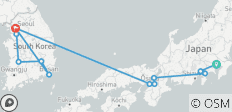  Japan &amp; Südkorea Kulturreise mit privatem Reiseführer &amp; Fahrer 13 Tage - 12 Destinationen 