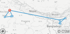  Gouden Driehoek Rondreis door met Noordoost –India - 13 bestemmingen 