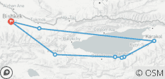  Circuit de 9 jours en groupe au Kirghizstan - 8 destinations 