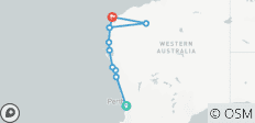 West Coast Encompassed – Perth to Karijini National Park – 13 Day Tour - 12 destinations 