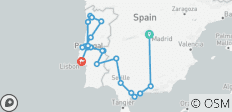  Andalusië&amp;Portugal volledig (zonder Alhambra) (21 bestemmingen) - 21 bestemmingen 