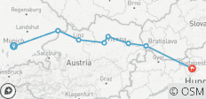  Höhepunkte der Donau München bis Budapest - 8 Destinationen 