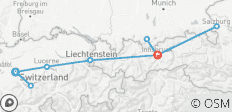  Ontdek Zwitserland, Oostenrijk &amp; Beieren (Bern naar Innsbruck) - 10 bestemmingen 