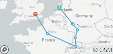  Points forts de l\'Europe (hiver, fin à Londres) - 8 destinations 