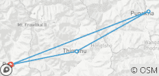  Bhutan 5 Tage - 4 Destinationen 