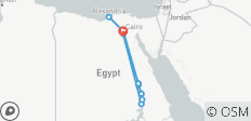  Paquete 7 días 6-noches pirámides de El Cairo, crucero por el NiloyAlejandría en tren nocturno - 11 destinos 